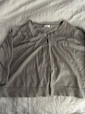 Ricki's Short Sleeve Cropped Cardigan - Gray